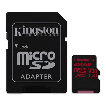 Kingston Canvas React 256 Gbcl10 Uhs I U3 Micro Sdxc With Adapter