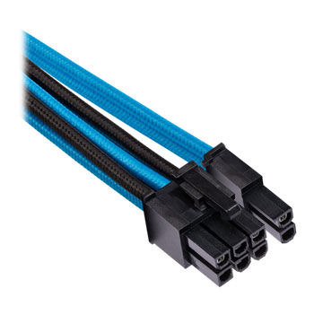 Photos - Cable (video, audio, USB) Corsair Type 4 Gen 4 PSU Blue/Black Sleeved 8pin PCIe Power Cables 