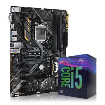 Intel i5 9400F CPU, ASUS TUF B360-PLUS 