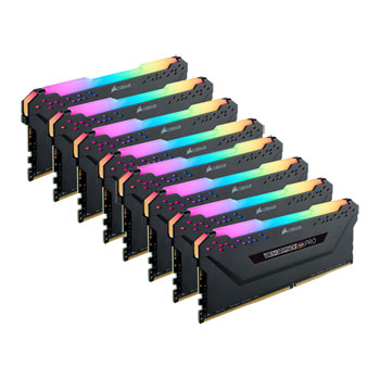 Corsair Vengeance RGB Black 256GB 3200MHz 8x32GB DDR4 Memory Kit LN103476 CMW256GX4M8E3200C16 | SCAN UK