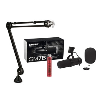 Shure Sm7b Dynamic Microphone With Pre Amp And Boom Arm Ln Scan Uk