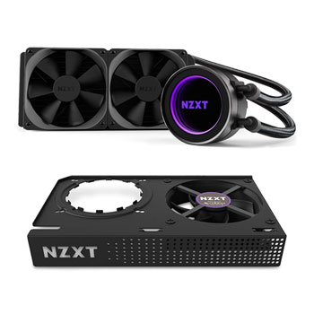 NZXT Kraken X52 RGB 240mm AIO CPU Cooler & Kraken G12 GPU Mounting Kit Black