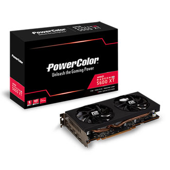 Powercolor Amd Radeon Rx 5600 Xt 6gb Oc Pcie 4 0 Graphics Card Ln Axrx 5600xt 6gbd6 3dhv2 Oc Scan Uk