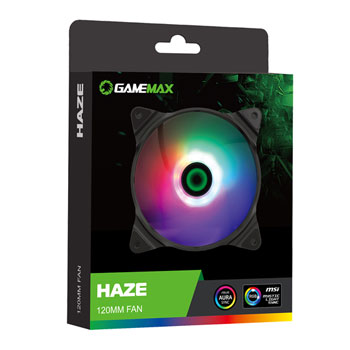 GameMax Haze Fan 3pin M/F ARGB 3/4pin Power LN108991 - GMXHAZE | SCAN UK