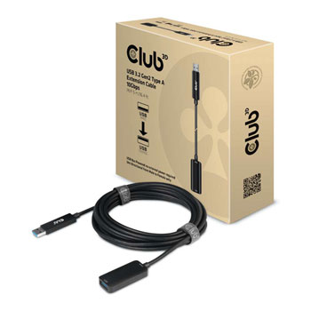 Club3D USB 3.2 Gen2 Type A 5m Extension Cable LN112314 - CAC-1411 | SCAN UK