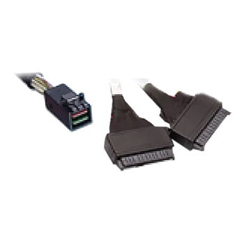 Photos - Cable (video, audio, USB) BROADCOM 2x SFF-8643 to 2x SFF-8639 U.2 SATA Express Cable 