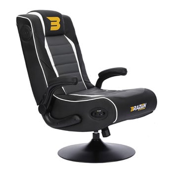 Brazen Serpent 2.1 Bluetooth Surround Sound Gaming Chair Black White 