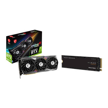 MSI NVIDIA GeForce RTX 3060 GAMING X TRIO Graphics Card + WD Black ...