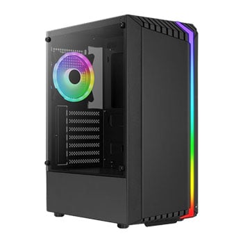 Aerocool Bionic Black Mid Tower Tempered Glass PC Gaming Case LN118730 ...