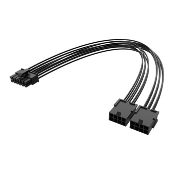 Photos - Cable (video, audio, USB) Akasa AK-CBPW27-30BK PCIe 12-Pin to Dual 8-Pin Adapter Cable, 30cm len 