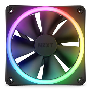 NZXT F120 RGB DUO 120mm FDB 4Pin PWM Fan, RF-D12SF-B1 (Black)