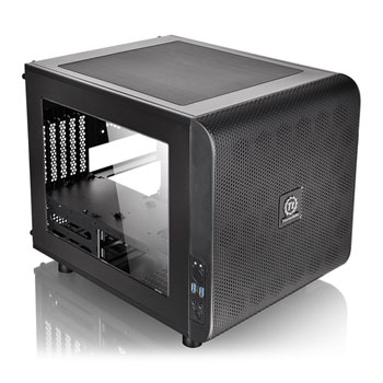 Thermaltake Core V21 Compact Cube Black Windowed Micro ATX Refurbished ...