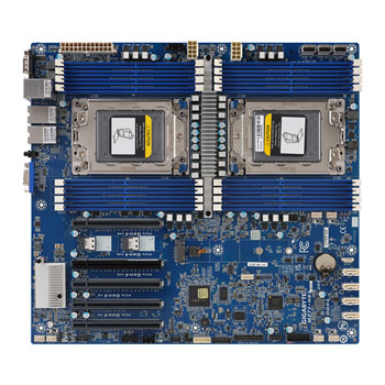 Gigabyte AMD MZ72-HB2 E-ATX Dual Socket EPYC 7003 Motherboard LN135301 ...