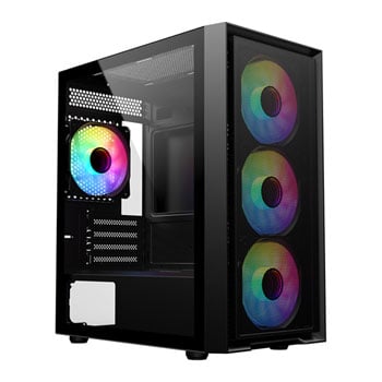 CiT Luna Black Tempered Glass MicroATX Case LN139330 - CIT-LUNA-BLK ...