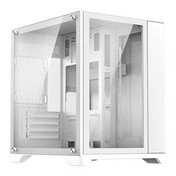 GameMax Mini Infinity Tempered Glass White Micro-ATX PC Gaming Case ...