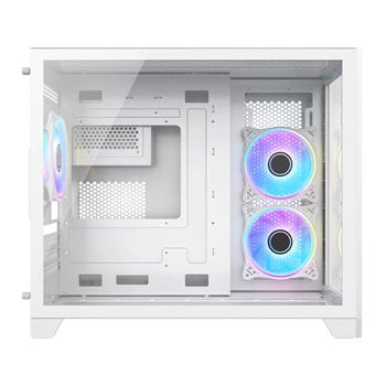 Vida Akira White Tempered Glass Micro-ATX PC Gaming Case LN144560 ...