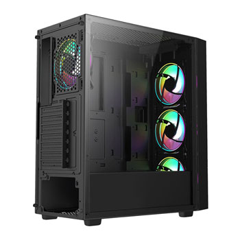 Vida Sirocco Black Tempered Glass ATX PC Gaming Case LN144566 - SIROCCO ...