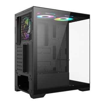 Vida Vetro Black 2-WAY Tempered Glass ATX PC Gaming Case LN144568 ...