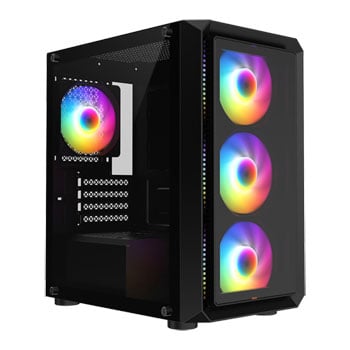 GameMax Icon MicroATX Tempered Glass PC Gaming Case Black LN147731 ...