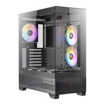 Antec CX700 RGB Elite Mid Tower Tempered Glass Black PC Gaming Case ...