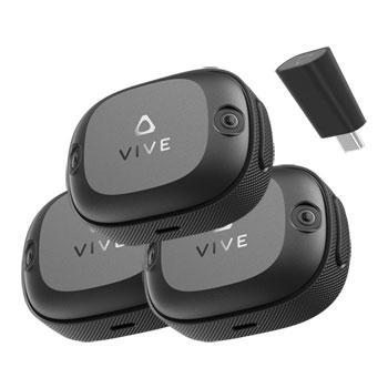 Refurbished 3-Pack HTC VIVE Ultimate VR Tracker and Wireless Dongle for ...