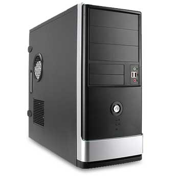 Inwin EA002 Black/ Silver Micro ATX Case with 400W PSU Fitted LN26585 ...