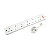 Scan 5m 6 Gang Extension Lead w/ Surge Protection - White LN74225 - RB ...