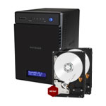 Netgear 4 Bay ReadyNAS 104 NAS + 2x 2TB WD Red WD20EFRX SATA HDD