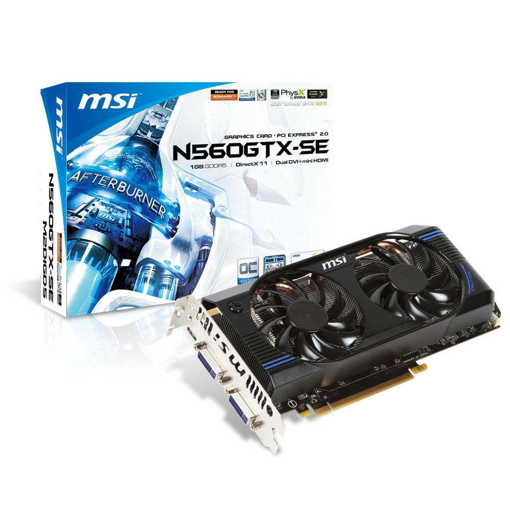 MSI GTX 560 SE OC NVIDIA Graphics Card - 1GB LN45932 - N560GTX-SE ...