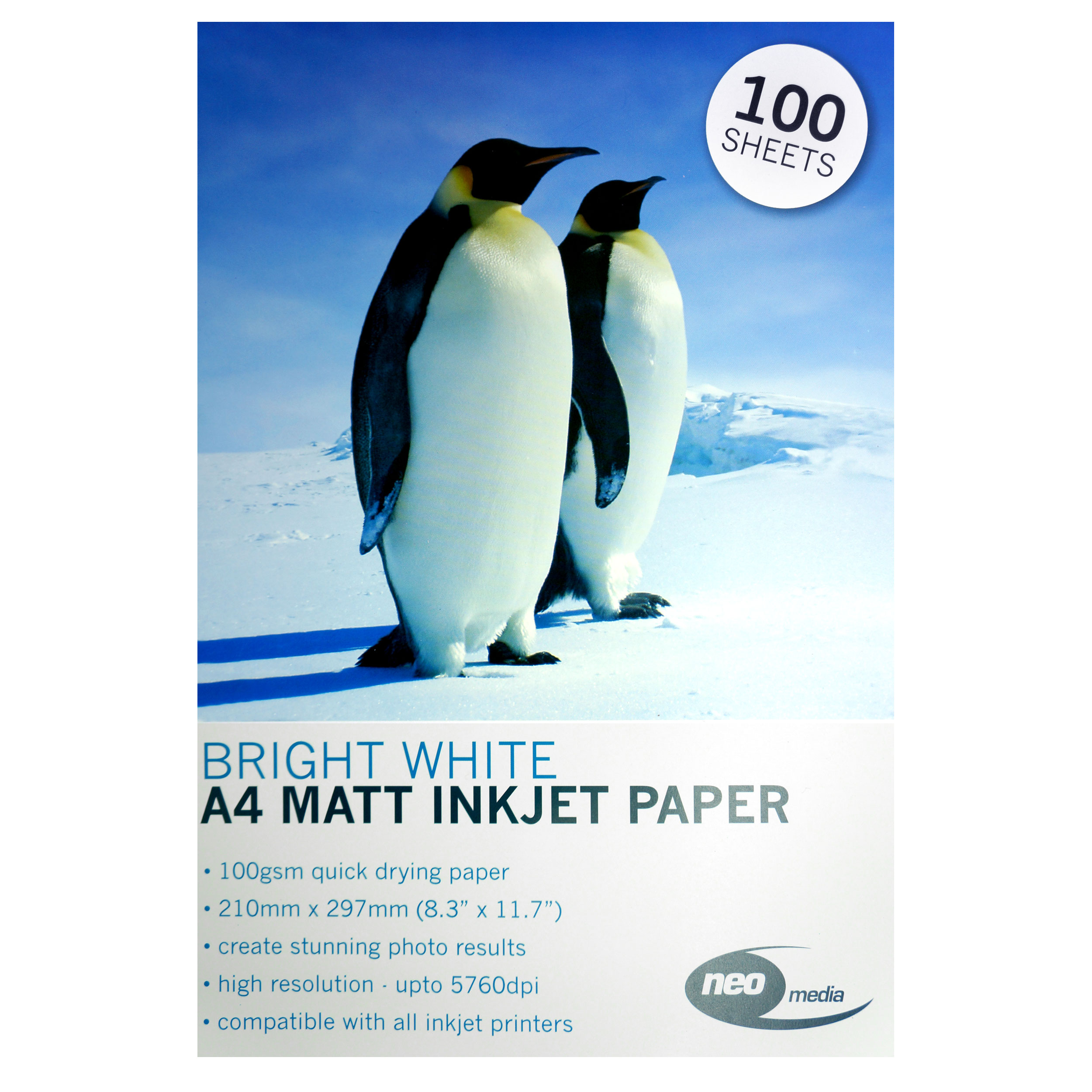 100 pack of A4 100gsm Matt Photo paper LN47282 | SCAN UK