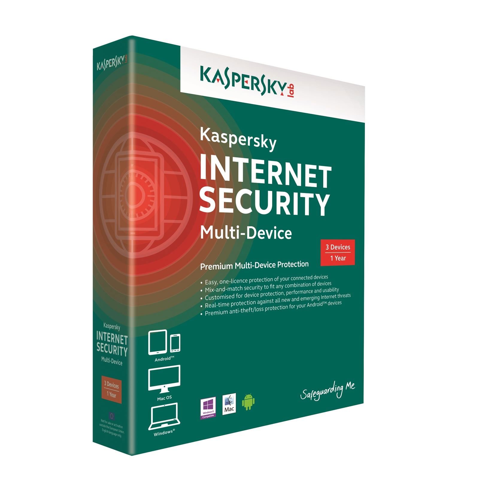 Kaspersky Internet Security 2014 Multi Device 3 User 1 Year DVD LN53293 ...