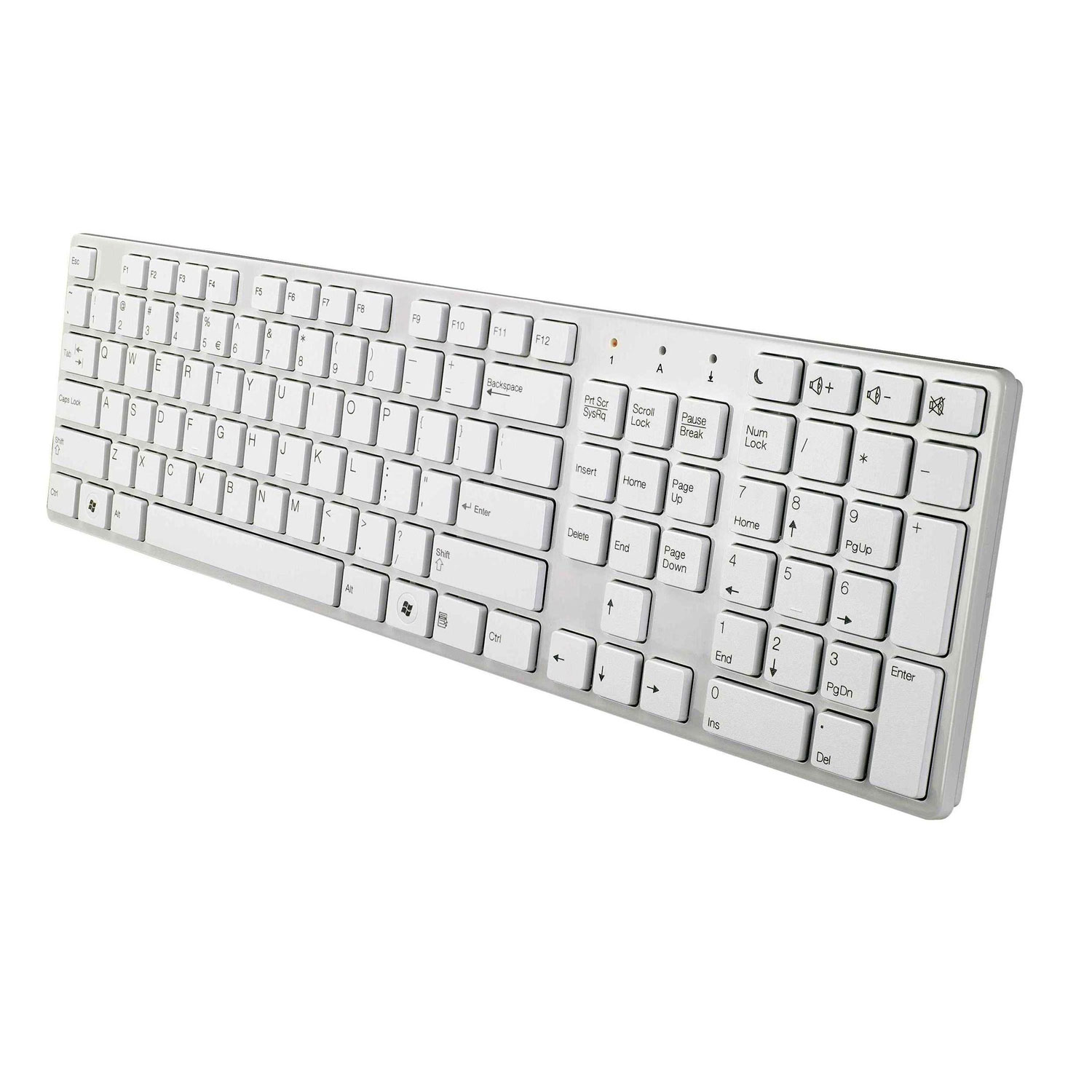 Emprex Ultra Slim White USB Chiclet Keyboard LN61892 - 6310U-W | SCAN UK