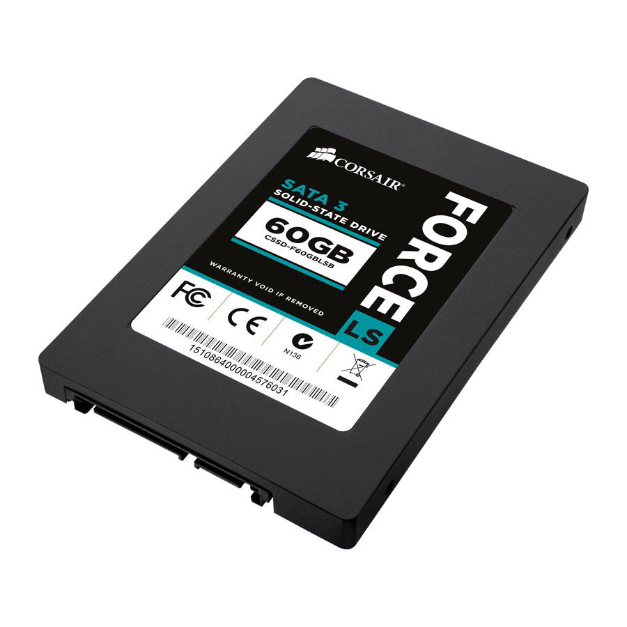 2.5 inch Force LS v2 60GB SATA SSD Corsair Solid State Drive LN63500 ...