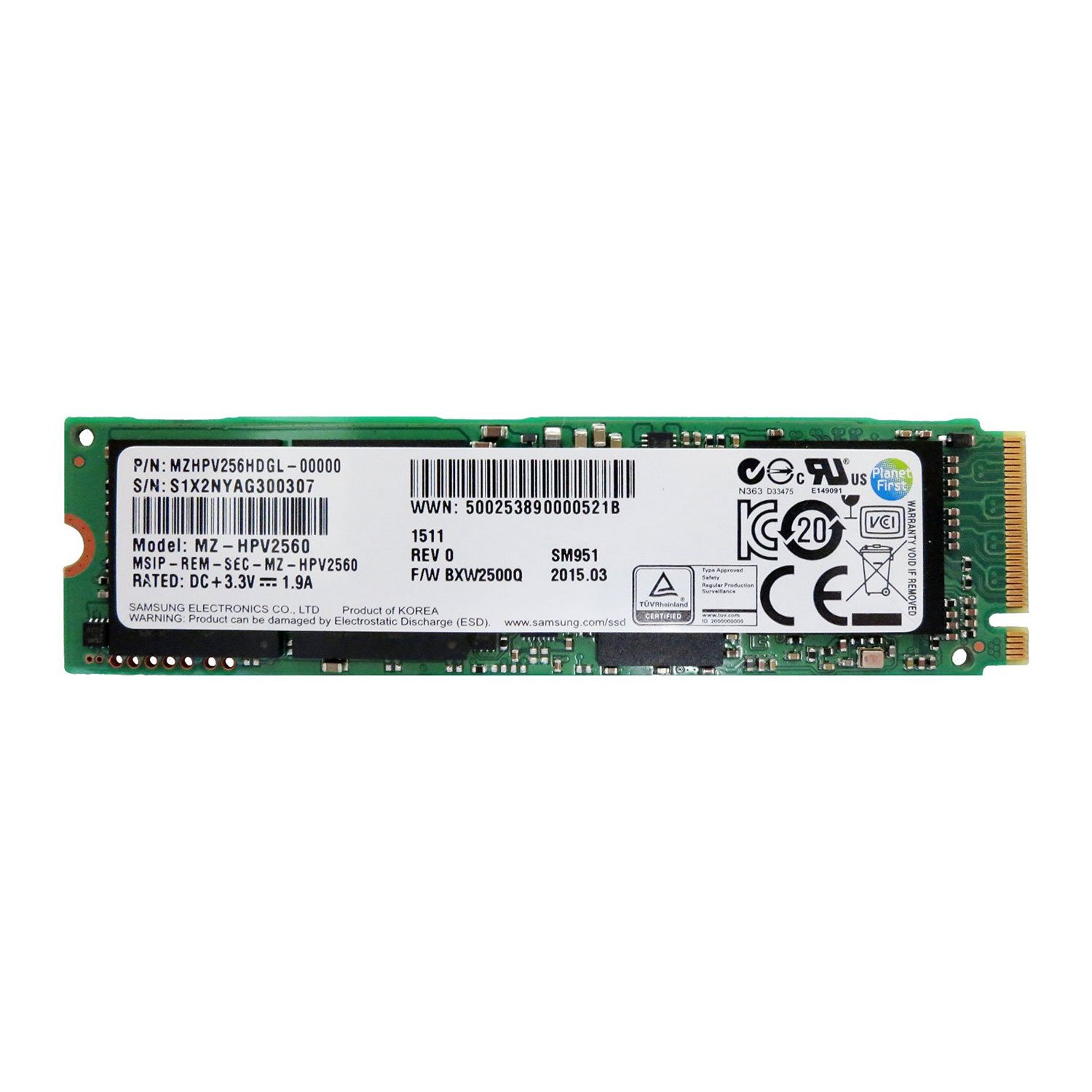 Samsung SM951 Polaris 256GB M.2 PCIe NVMe High Performance SSD LN64277 ...