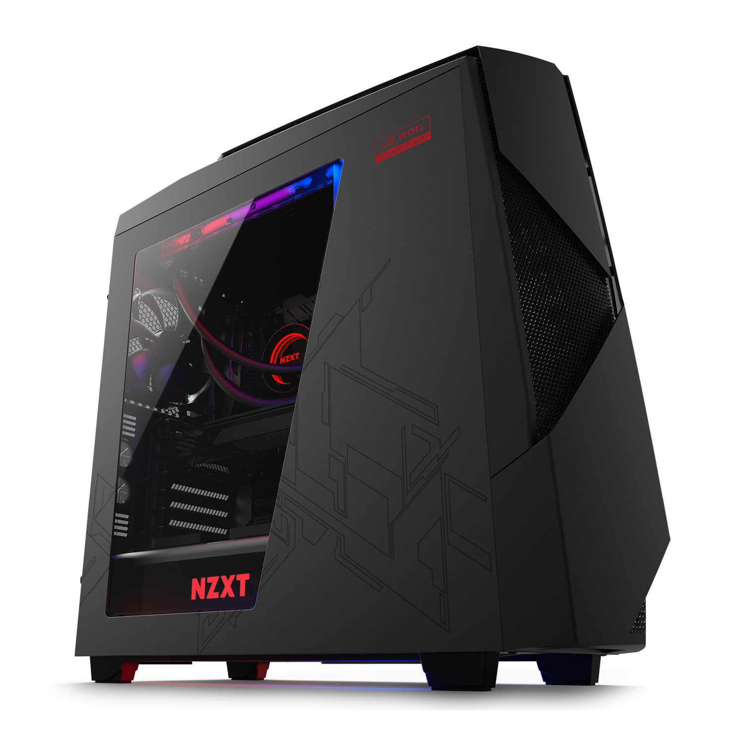 Nzxt Noctis 450 Rog Pc Gaming Case With Rgb Aura Lighting Ln77035 - Ca 