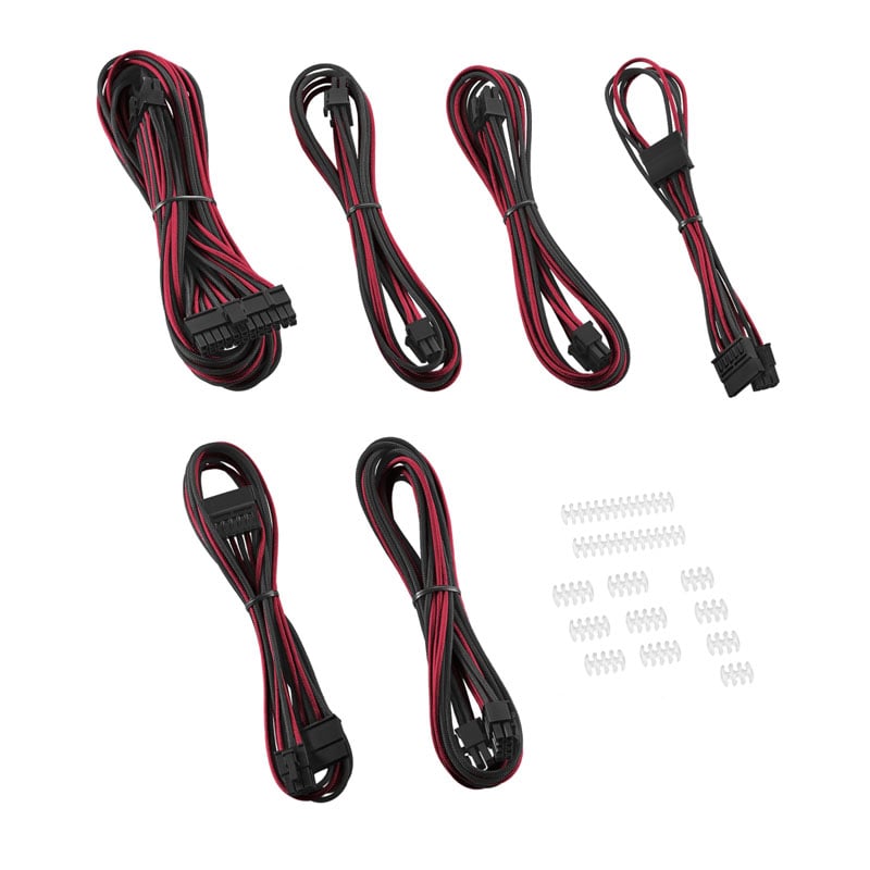 Essentials Cable Kit for EVGA® G2 / G3 / P2 / T2 - BLACK / RED LN82104 ...