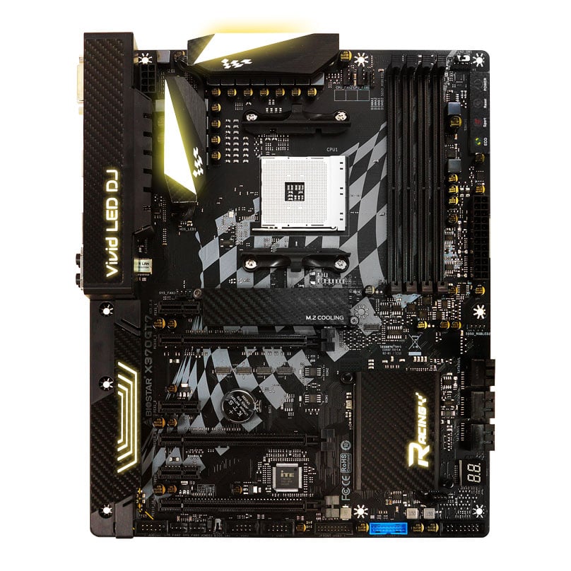 Biostar Amd X370 Racing Gt7 V5 Rgb Ryzen Atx Motherboard Ln87380 