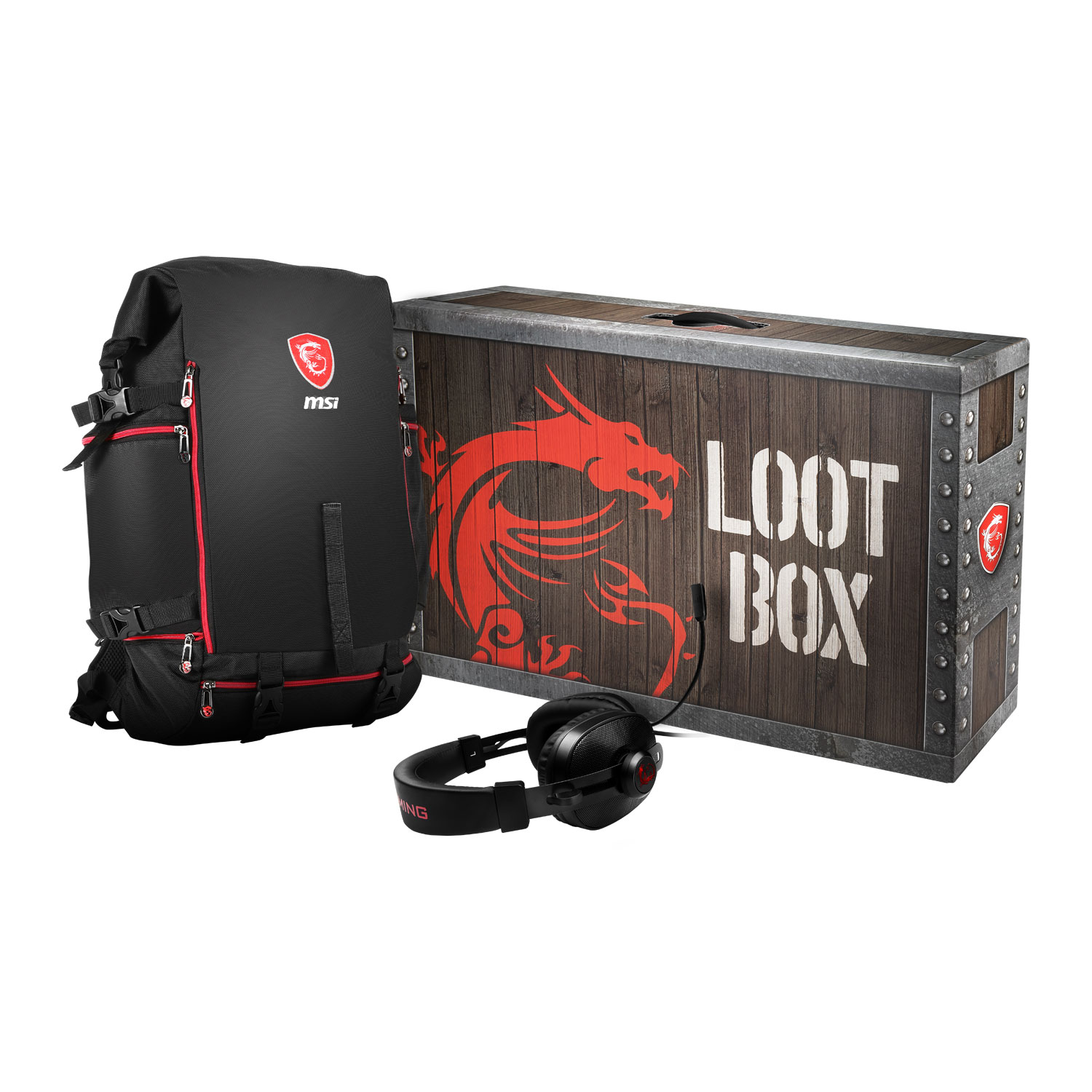 MSI GT Loot Box RTX Gaming Laptop Accessory Pack with Backpack+Headset ...