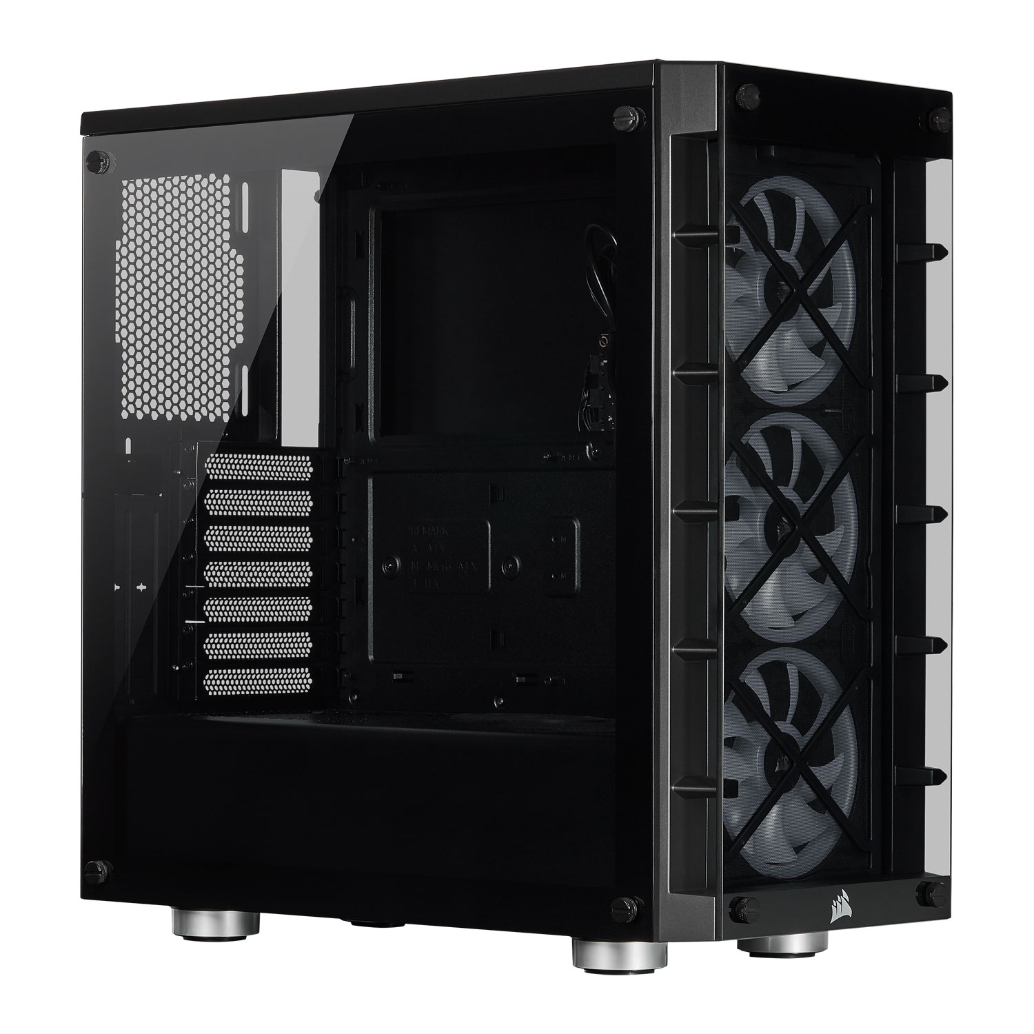 Corsair iCUE 465X RGB Mid Tower ATX Smart Black PC Gaming Case LN100782 ...