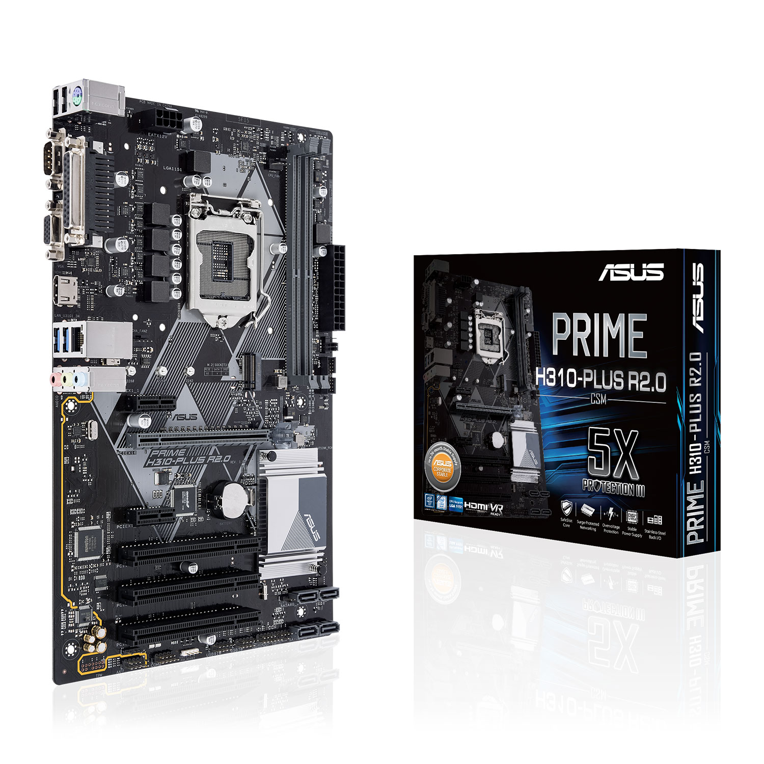 ASUS Intel PRIME H310-PLUS R2.0 ATX Motherboard LN101134 - 90MB0ZV0 ...