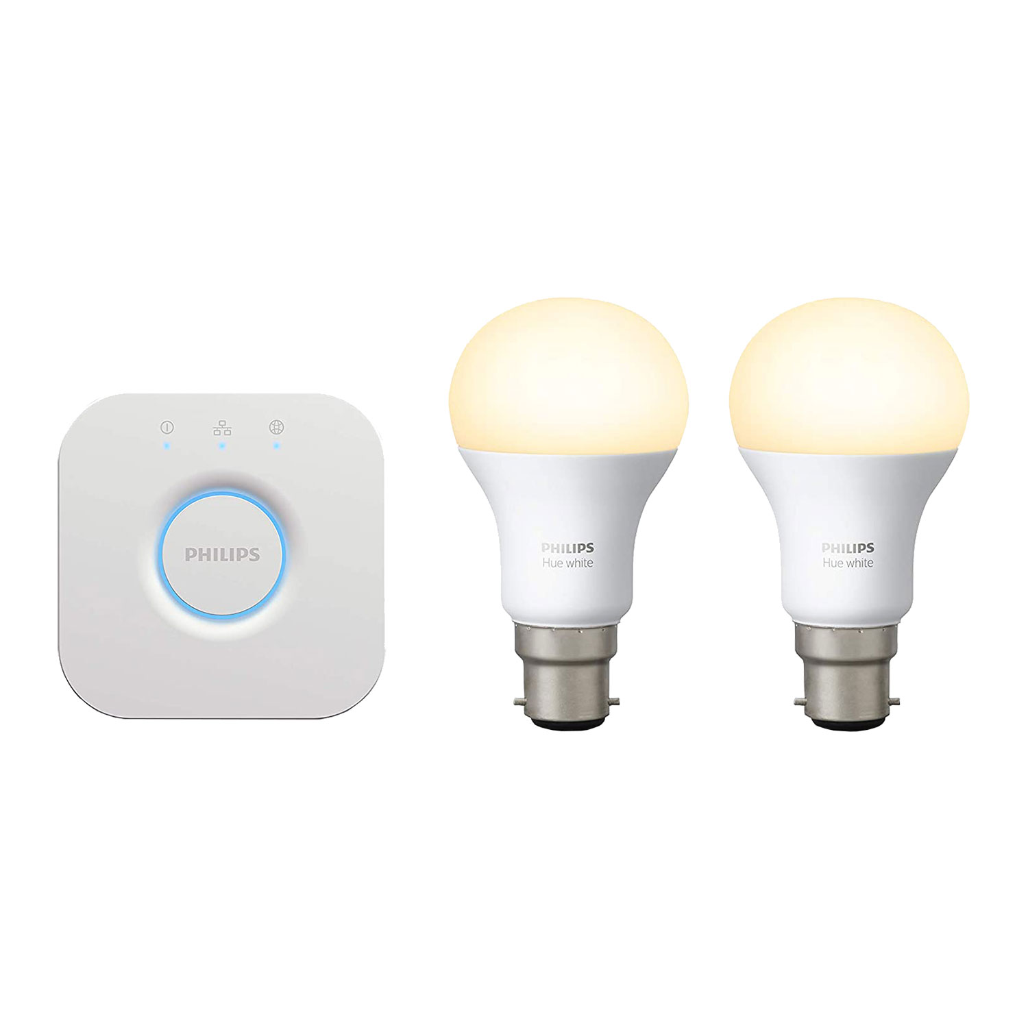 Philips Hue Starter Kit Open Box 2x Smart Bulbs UK Bayonet B22 White ...