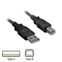 Belkin Black USB A to B Cable 2.1m Ideal for Printers & Ext HDD