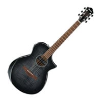 (B-Stock) Ibanez AEWC Acoustic Flame Maple Top Fishman Sonicore Trans Black Burs