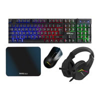 Maxx Tech 4 in 1 RGB Gaming Starter Kit Keyboard, Mouse, Pad & Headset