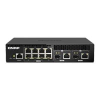 QNAP 10-Port Layer 2 Web Managed Half-Width Rackmount Switch for SMB Network Deployment