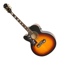 Epiphone J-200EC Studio Left-Handed Acoustic-Electric Guitar - Vintage Sunburst