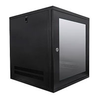 LMS Data 19" Wall-Mounted Data Cabinet (Black), 12U, 500mm Depth