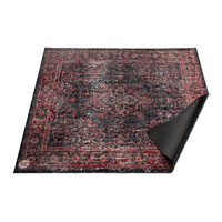 DRUMnBASE Vintage Persian Stage Rug Red & Black - 185x160cm