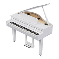 Roland GP-6 Digital Baby Grand Piano with Bench - Polished White