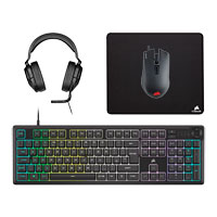 Corsair Gaming Bundle K55 RGB Keyboard, Harpoon RGB Mouse, HS55 Headset, MM100 Mouse Mat